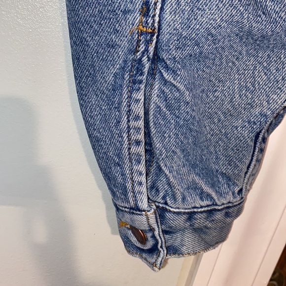Vintage Levi's Trucker Flannel Lined Denim Blue Jean Jacket-100% Cotton USA Sz L - Picture 7 of 16